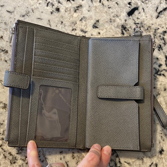Michael Kors Charcoal Zip Wallet - Picture 9 of 12